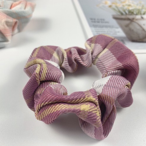 [FreeShip] Chun Buộc Tóc, Thun Buộc Tóc Bằng Vải Trẻ Trung Xinh Xắn 5 Màu Phối Sọc Thiết Kế Kiểu Hàn Quốc