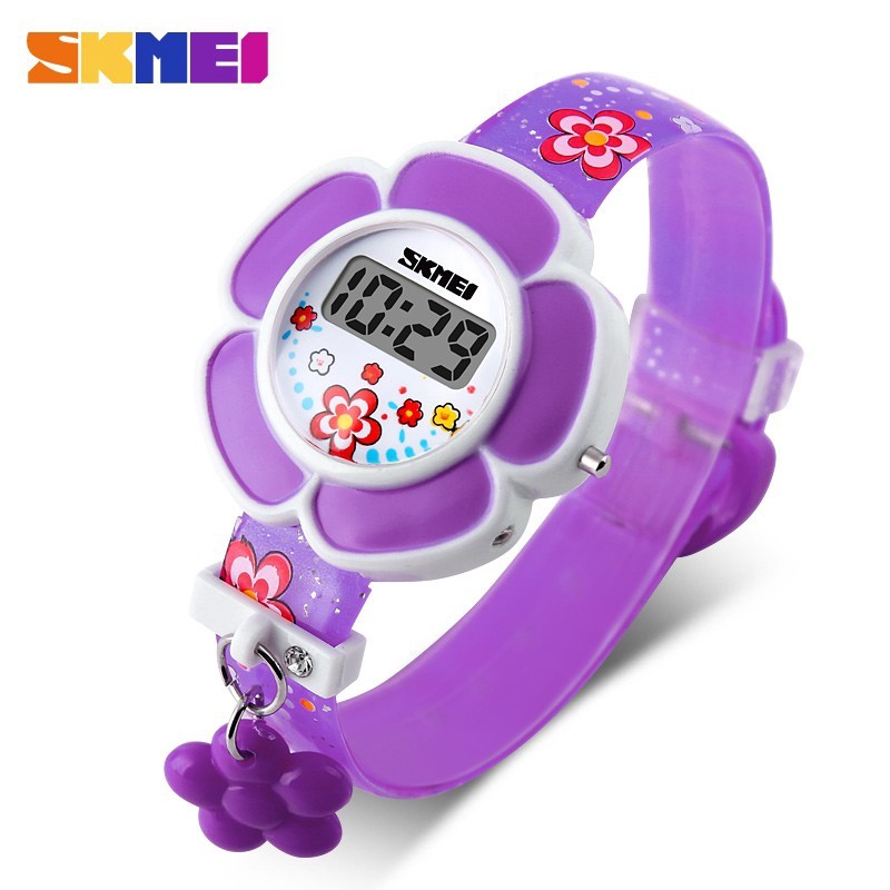 Đồng hồ đeo tay kỹ thuật số SKMEI bằng nhựa thiết kế hình bông hoa 3D cho bé trai và bé gái | BigBuy360 - bigbuy360.vn