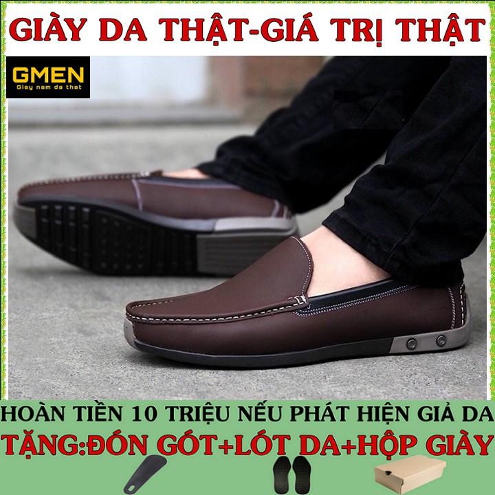 Giày da nam thiết kế chất liệu da bò cao cấp đế cao su mềm êm chân TK0007 | BigBuy360 - bigbuy360.vn