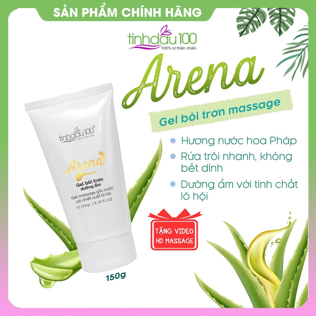 Gel bôi trơn Arena massage body cho Nam, Nữ tuýp 150g Tinh Dầu 100