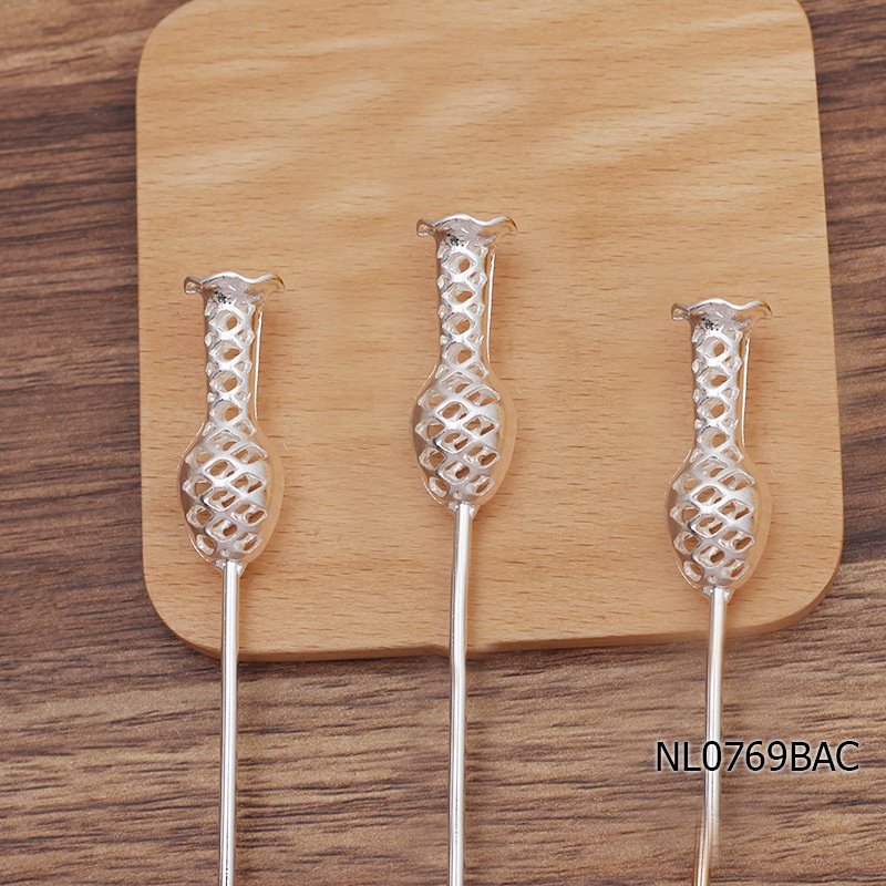 1 cán trâm họa tiết bình hoa 40*15mm*12mm nguyên liệu làm trâm làm trang sức cổ trang