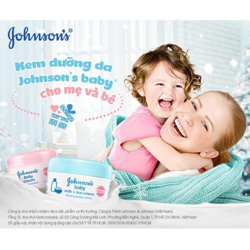 Kem Dưỡng Da Chiết Xuất Sữa Và Gạo Johnson's Milk And Rice Baby Cream 50g