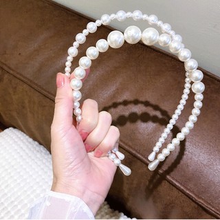bờm tóc đính ngọc phong cách hàn quốc