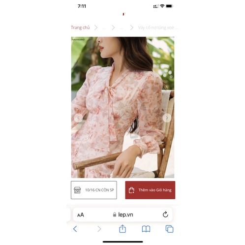 Đầm hoa lép sz L