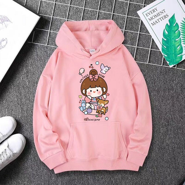 Áo Hoodies Nam Nữ Thu Đông Ấm Áp Chất Nỉ Mềm Mịn Siêu Dễ Thương In 3D Bé Yêu Thú Mặc Đi Chơi - Đi Học Phong Cách