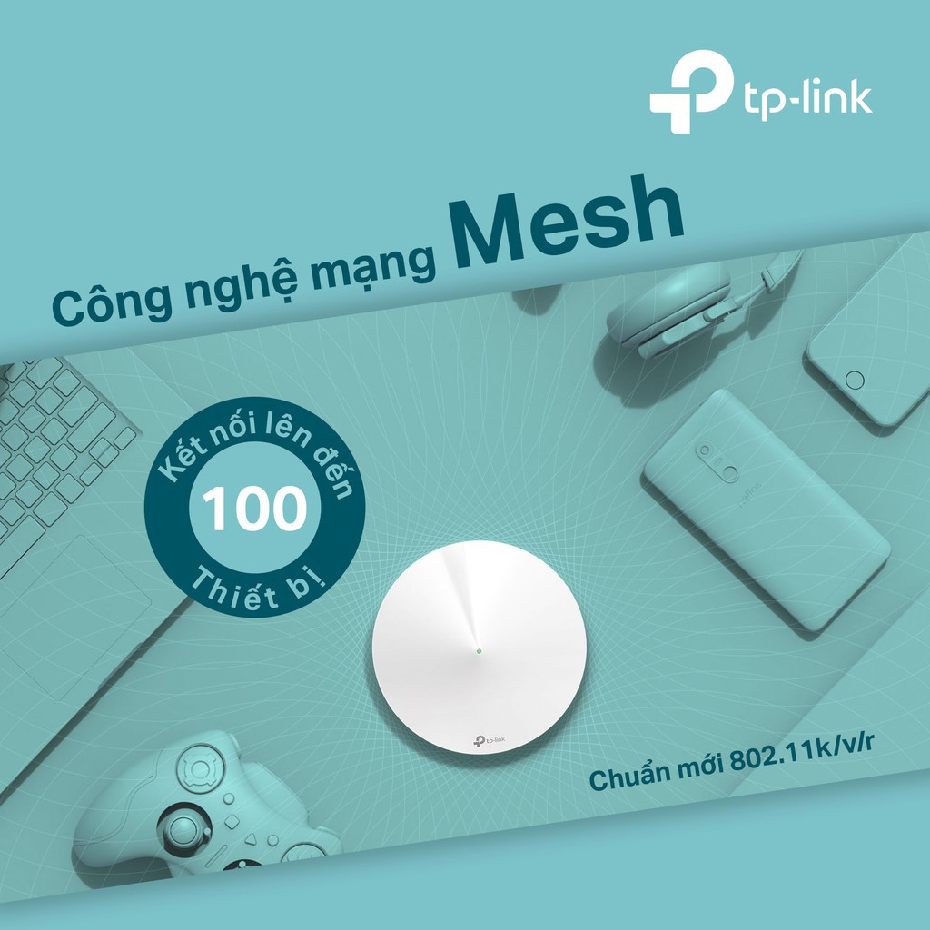 [Hỏa Tốc] Hệ Thống Mesh Wifi TP-Link Deco M5 (1-pack) Chuẩn AC 1300Mbps Dành Cho Gia Đình