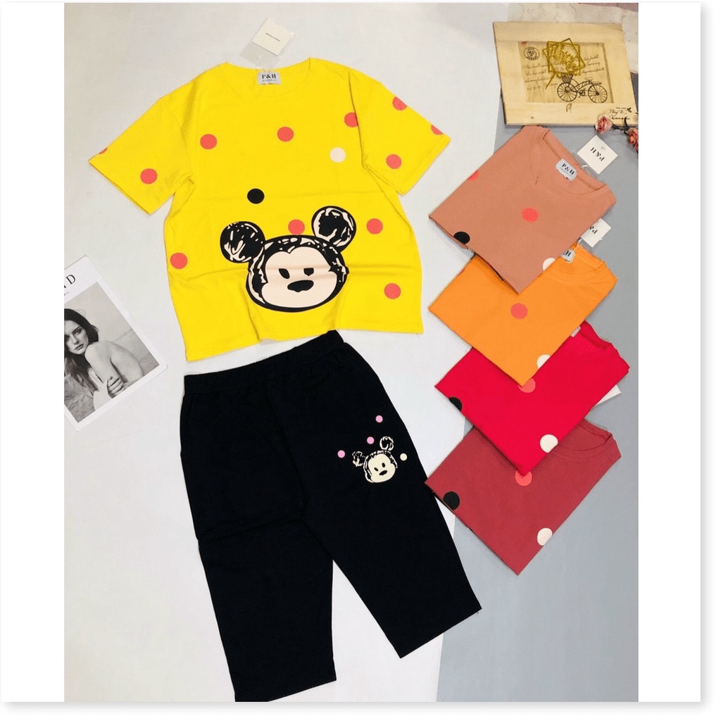 ĐỒ BỘ MẶC NHÀ NỮ QUẦN LỬNG ÁO THUN HỢP THỜI TRANG KME FASHION