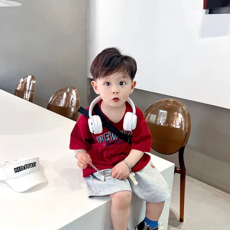 Bộ Áo Sơ Mi Tay Ngắn + Quần Lửng Thời Trang Mùa Hè Dễ Phối Đồ Cho Bé Trai