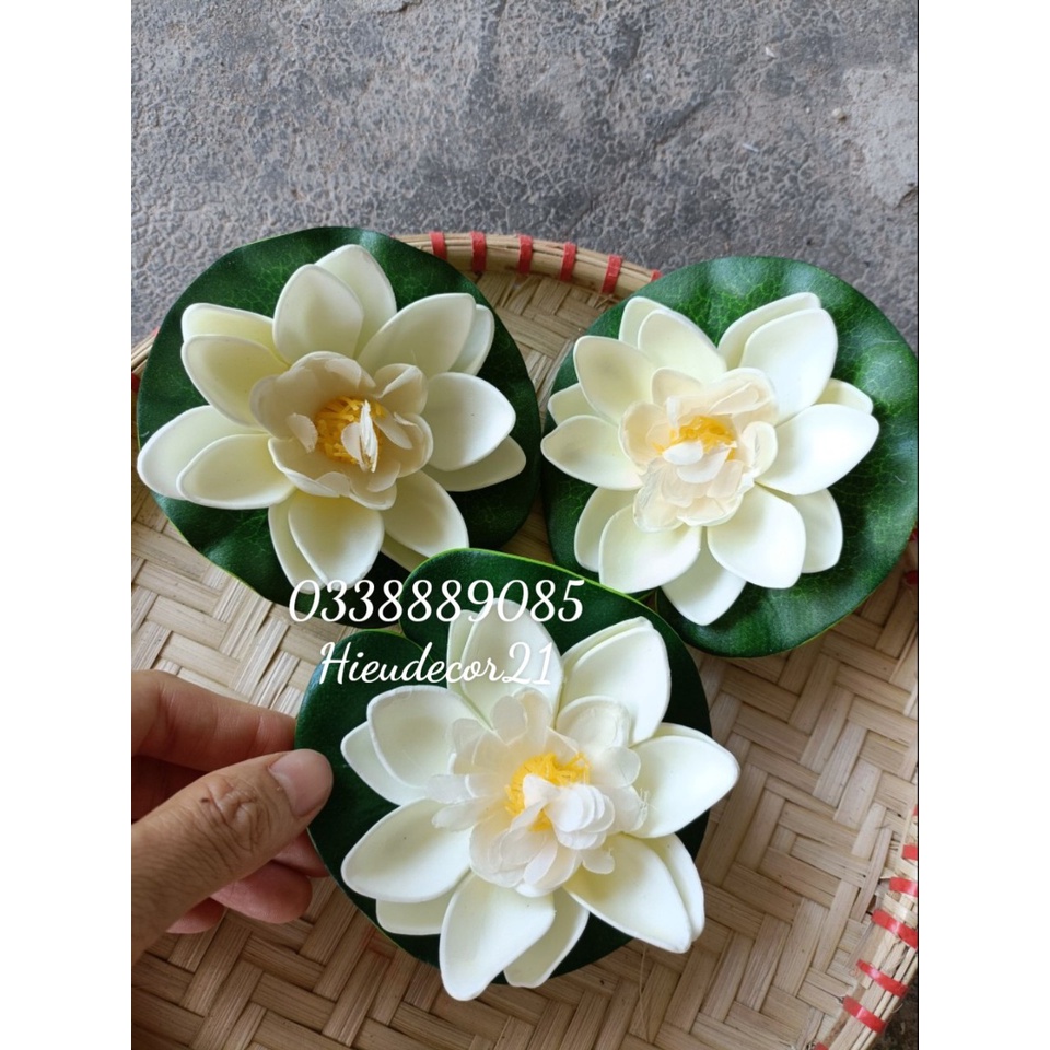Hoa giả - Hoa sen thả nươc Anh Đào size 9,5cm