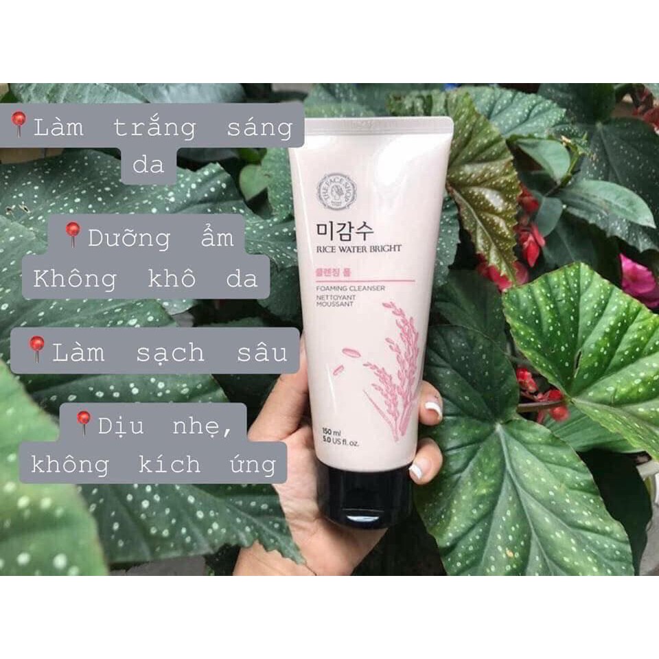 Sữa Rửa Mặt The Face Shop Gạo Rice Water Bright Foaming Cleanser 150ml
