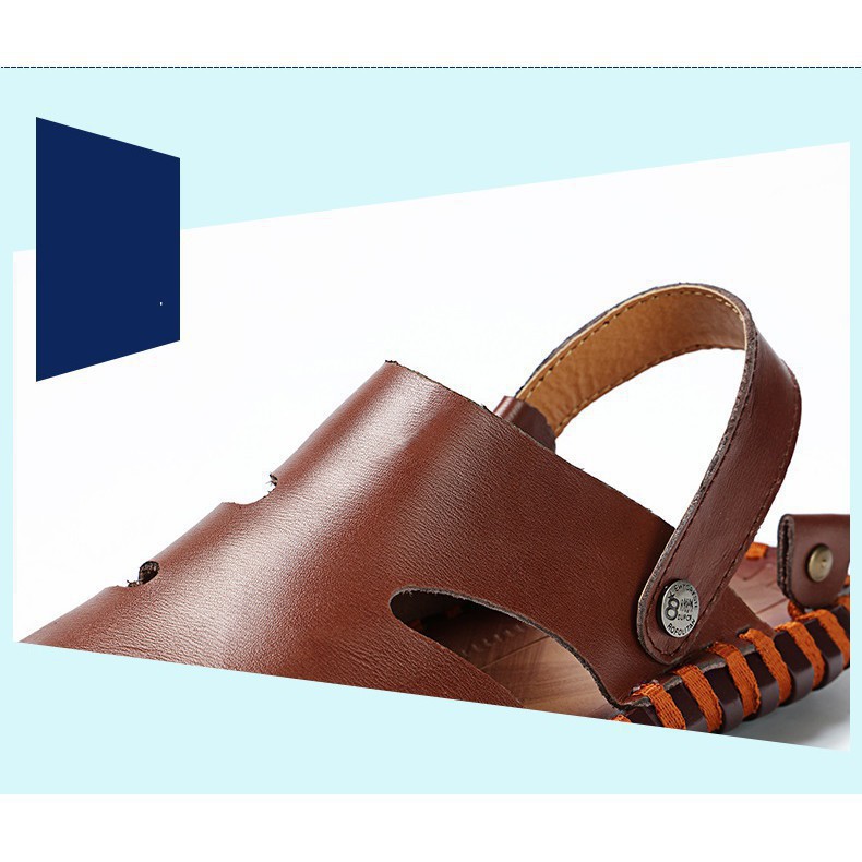 @f 11.11 free Summer Men Sandal Shoes Split Cow Leather Thiết kế dây đeo ngoài trời uy tín Uy Tín 2020 Az1 x . .;