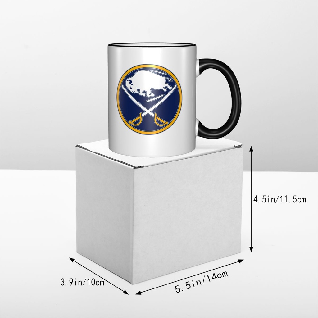 Buffalo Sabres Logo NHL Cốc Cà Phê Sáng Tạo Cặp Đôi Cốc Gốm Đơn Giản Hợp Thời Trang Gốm Uống Cốc