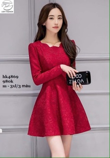 Đầm xoè dài tay