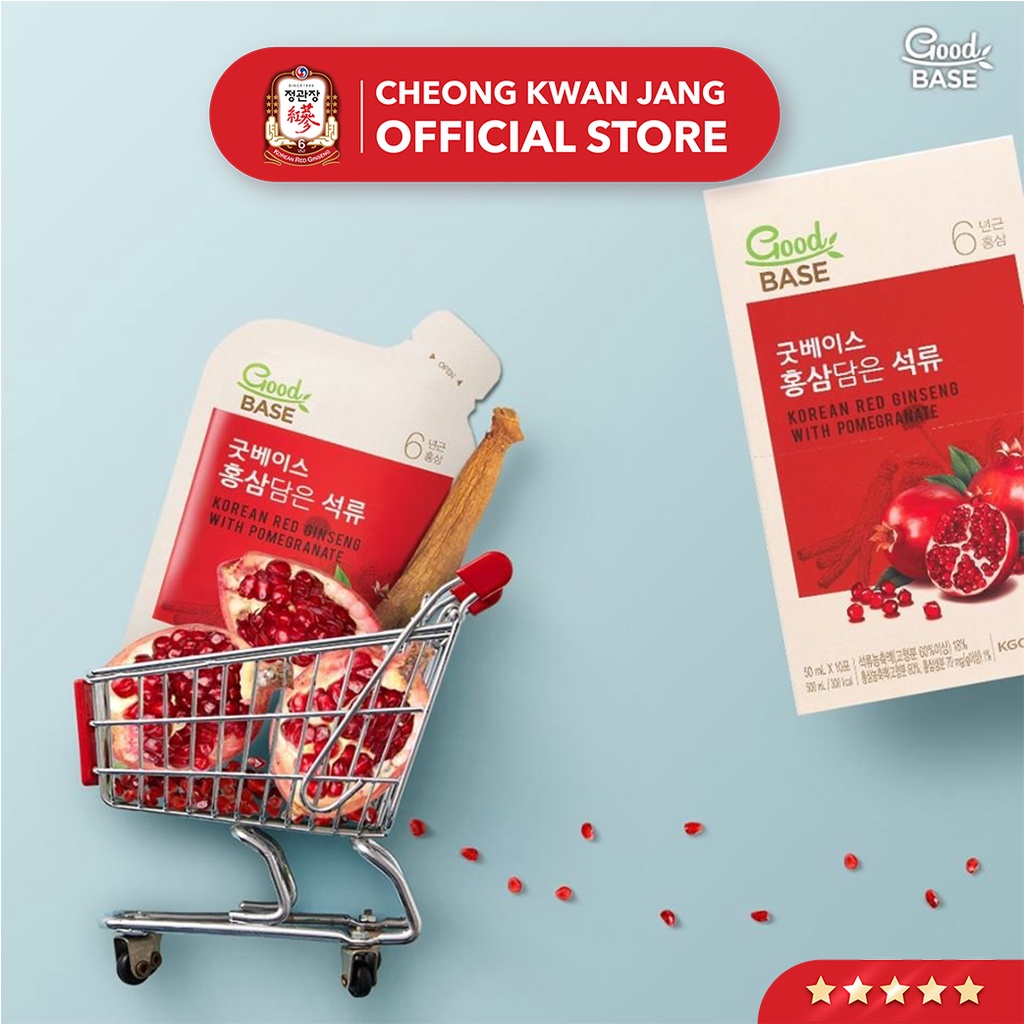 [Mã FMCGMALL - 8% đơn 250K] Nước Hồng Sâm Goodbase Lựu KGC Cheong Kwan Jang - Nước Sâm Pha Vị Trái Cây, Sâm Hàn Quốc