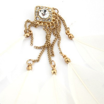 ⚡Bông Tai Vintage lông Vũ Tua Rua⚡