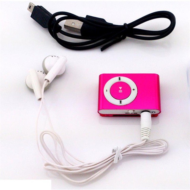 Máy Nghe Nhạc MP3 Mini Vỏ Nhôm ( Kèm : Cáp + Tai Nghe ) V6 in 1