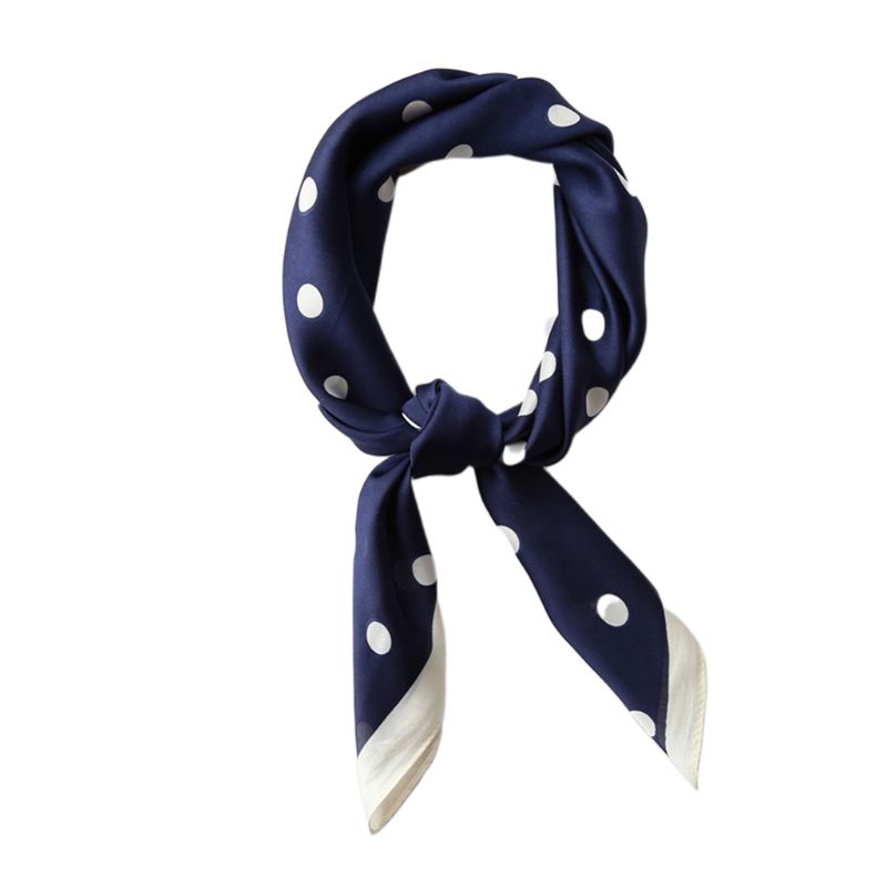 Khăn Choàng Cổ Hình Vuông 70x70cm Bằng Lụa Giả Màu Kẹo Ngọt Phong Cách Hàn Quốc Dành Cho Bạn Nữ