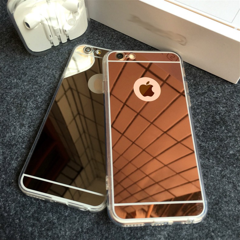 Ốp lưng nhựa dẻo TPU gương mạ điện sang trọng cho IPhone 7 6S 5 5S Se 6PLUS 6 SPLUS