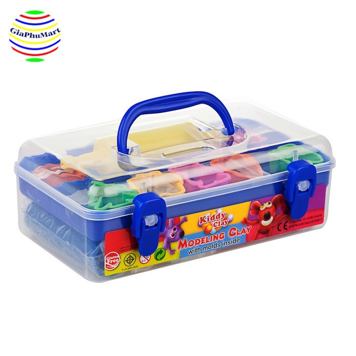 Hộp Đất Nặn Kiddy Clay - 7 Màu Kèm Khuôn