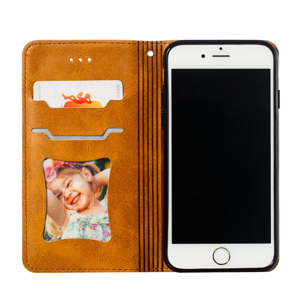 Ốp lưng da PU kèm ví nắp gập dành cho điện thoại iPhone 7 8 Plus X XS | BigBuy360 - bigbuy360.vn