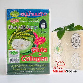12 bánh xà bông gạo Rice milk soap Thái Lan