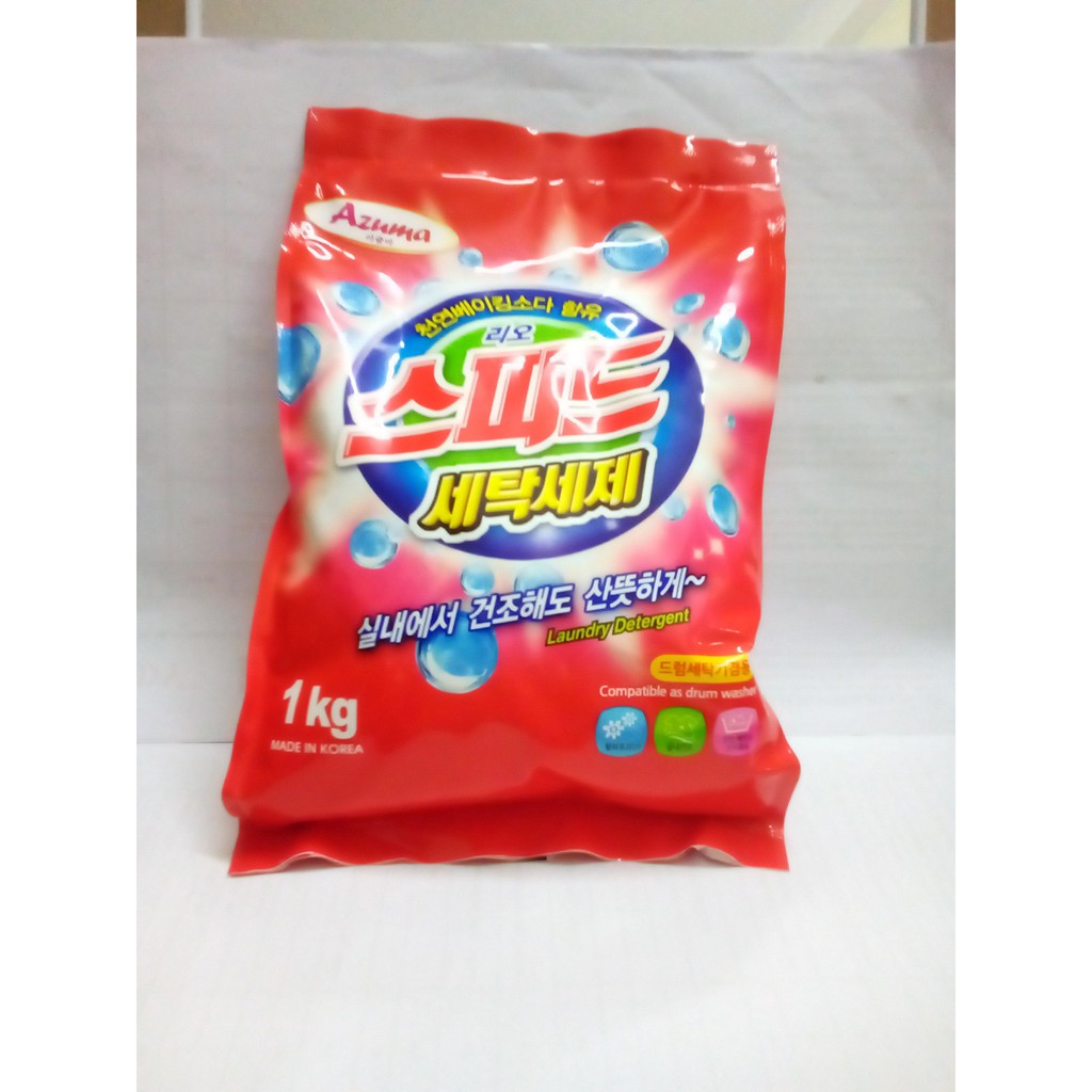 Bột giặt diệt khuẩn siêu sạch AZUMA SpeepUp Hàn Quốc hương gió biển 1kg