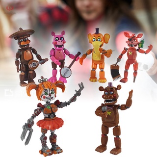 Set 6 Mô Hình Đồ Chơi Các Nhân Vật Trong Game "Five Nights At Freddy Pizzeria"