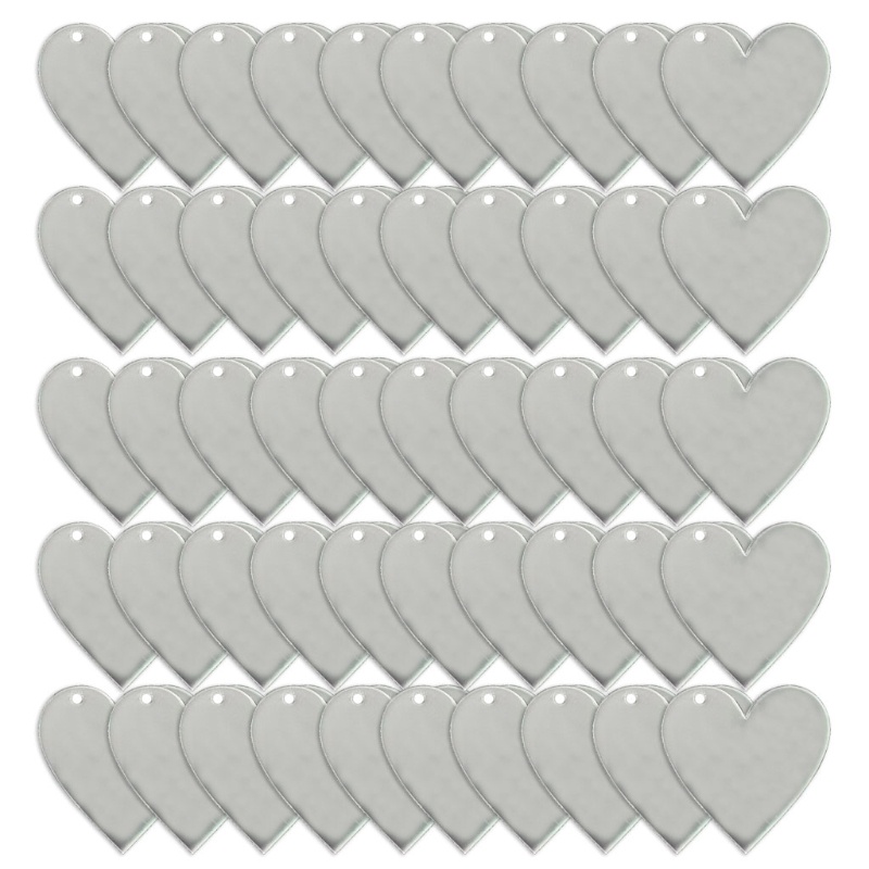 Set 50 Mặt Vòng cổ Bằng Acrylic Trong Suốt DIY