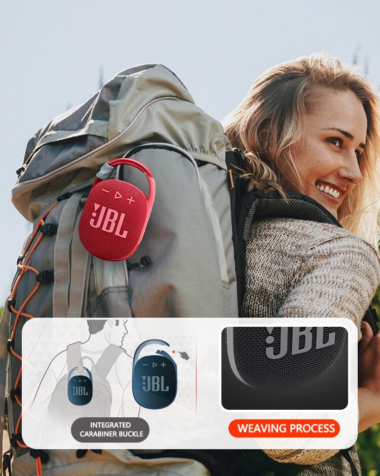 JBL Clip 4 Bluetooth Không Dây 5.1 Loa Mini Clip4 Loa Trầm Ngoài Trời Chống Nước IP67 Di Động Có Móc