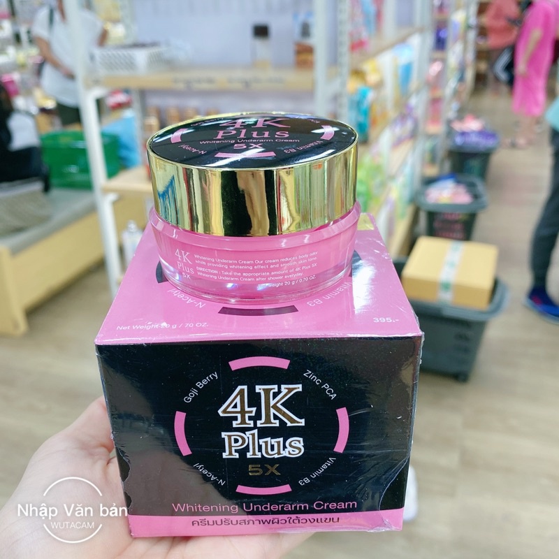 01 Hũ Kem 4K Giảm Thâm Vùng Nách 20gr Thái Lan Chính Hãng