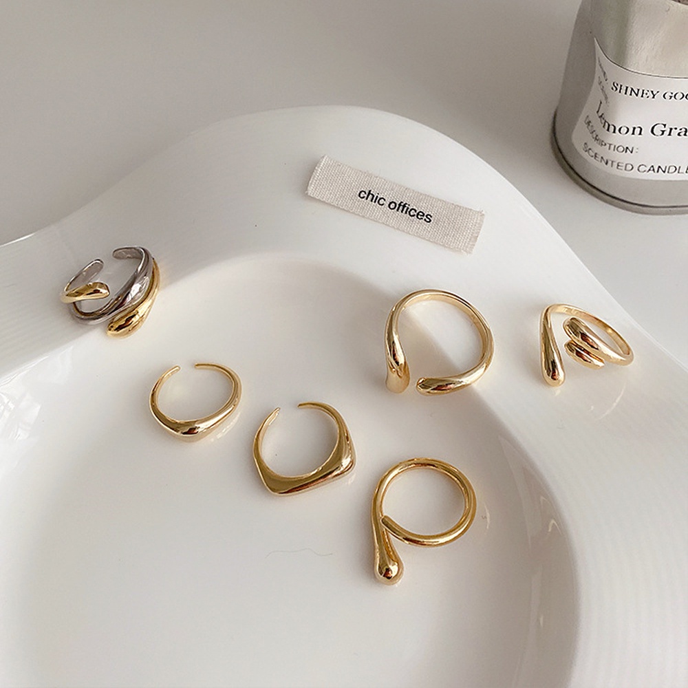 Nhẫn Kim Loại Thiết Kế Mới Thanh Lịch Cho Nữ