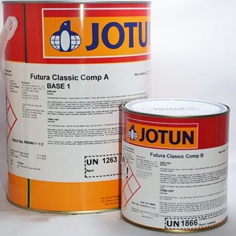 Sơn phủ công nghiệp 2 thành phần Jotun Futura Classic ngoài trời - Bộ 5L