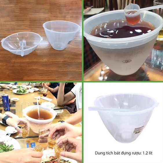 Bát đựng rượu Việt Nhật 6436 - Bộ bát ướp lạnh rượu 1.2L kèm gáo đong (BDR02)