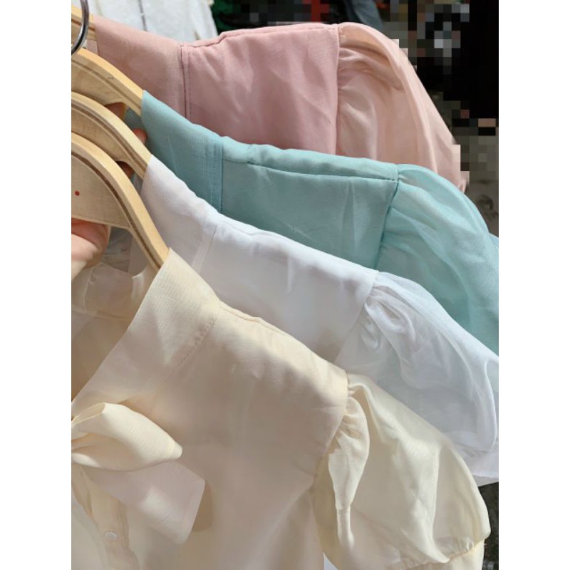 [ Mã WASTRUN4 giảm 10% tối đa 30K đơn 99K] Áo Sơ Mi Ngắn Tay Cổ Thắt Nơ Xinh Xắn | BigBuy360 - bigbuy360.vn