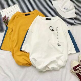 Áo thun cotton tay lỡ format rộng