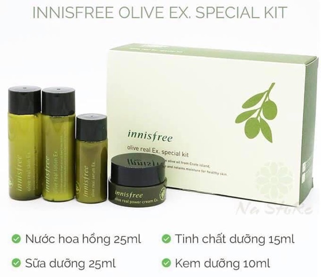 Set dưỡng da Innisfree hoa lan, trà xanh, olive