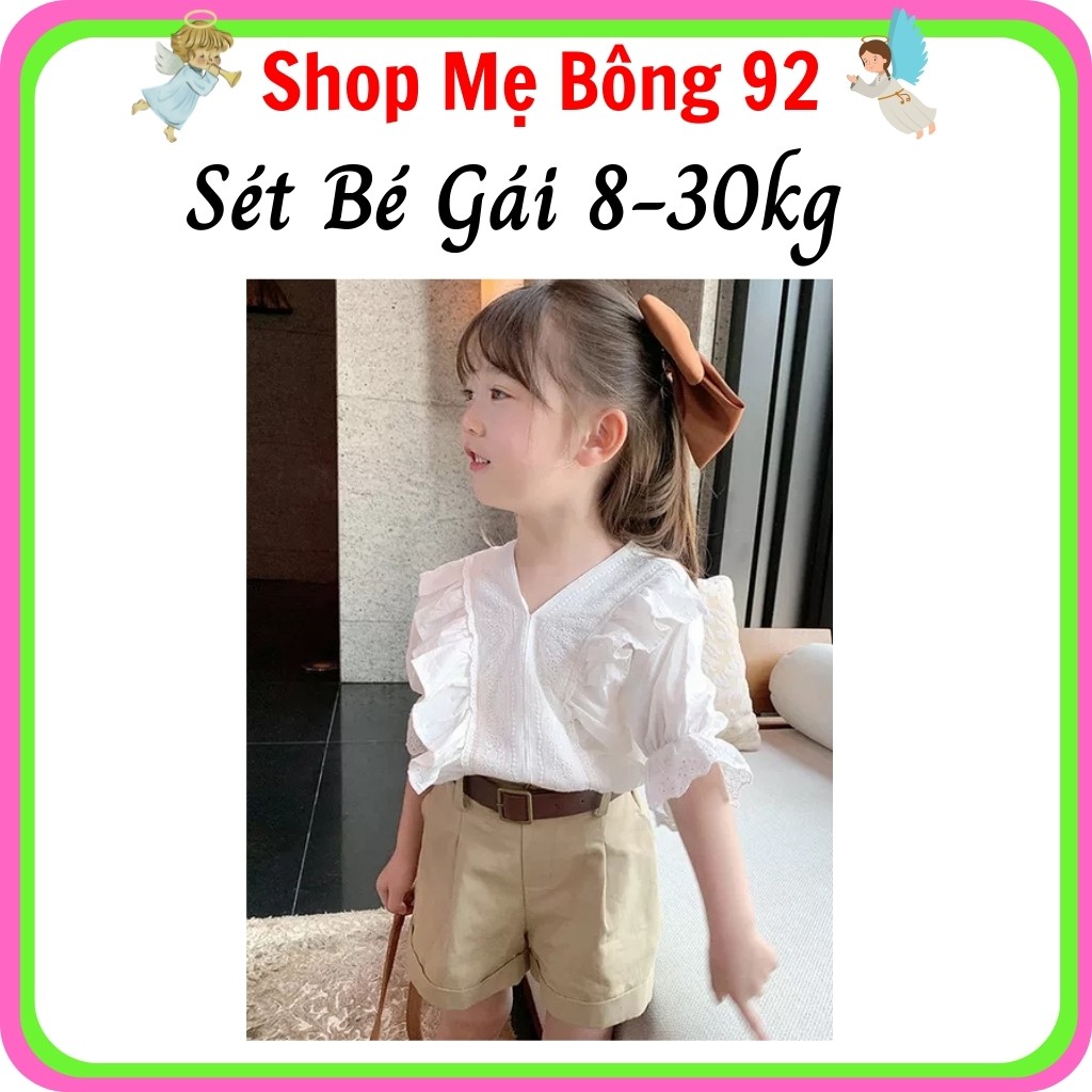 Bộ Bé Gái Kèm Đai Lưng Hè BG2175 – Shop Mẹ Bông 92