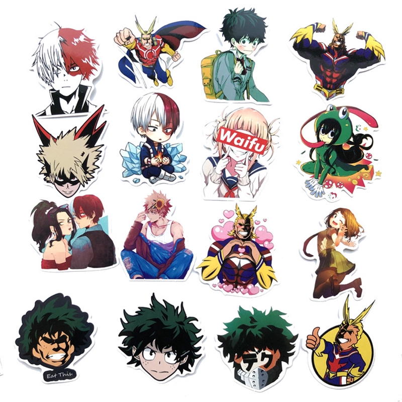 ❉ My Hero Academia Series B Stickers ❉  73Pcs/Set Anime Midoriya Izuku Bakugou Katsuki Todoroki Shoto DIY Fashion Waterproof Luggage Laptop Decals Stickers