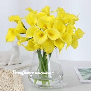 Hoa Calla Lily giả hoa Rum PU mini cao su cao cấp- Hoa Chi Vân Môn giả trang trí