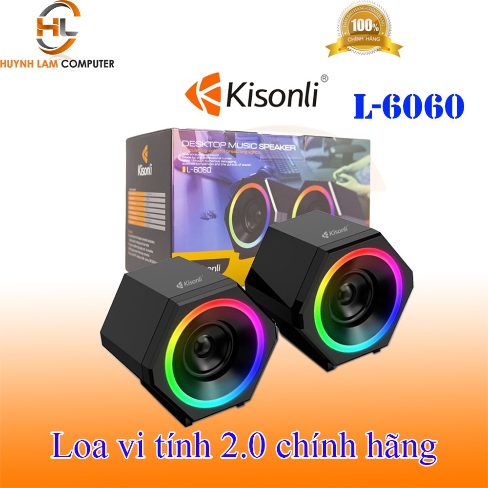 Loa vi tính Kisonli L-6060 LED 5W*2 - Hàng chính hãng