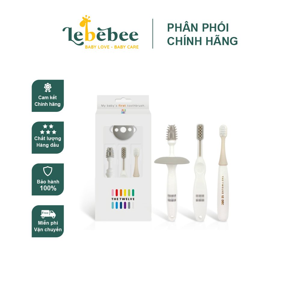 Bộ bàn chải kem đánh răng Twelve Hàn Quốc cho bé