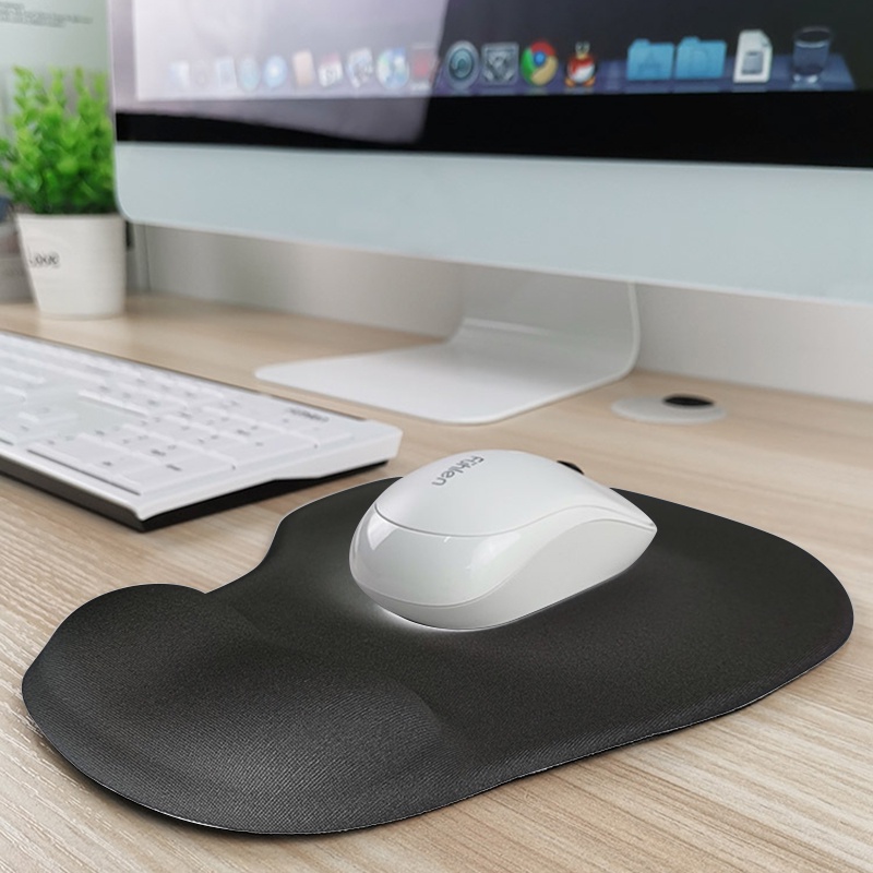 Tấm lót chuột có đệm gel chống trượt bảo vệ cổ tay cho PC laptop