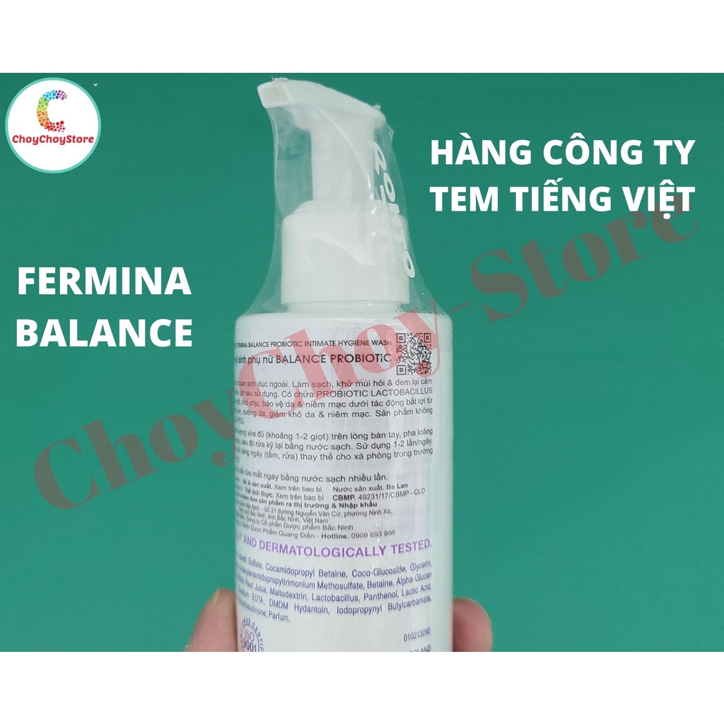 [TEM CTY] Perfecta Femina SOS / BALANCE 150ML - Dung Dịch Vệ Sinh Phụ Nữ Hàng Ngày Chứa Lợi Khuẩn Probiotic