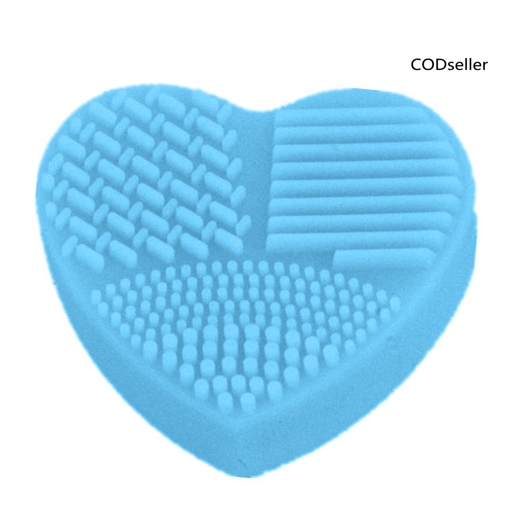Đệm vệ sinh cọ trang điểm thiết kế hình trái tim
