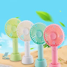 Quạt Sạc Cầm Tay Mini Có Chân Đế