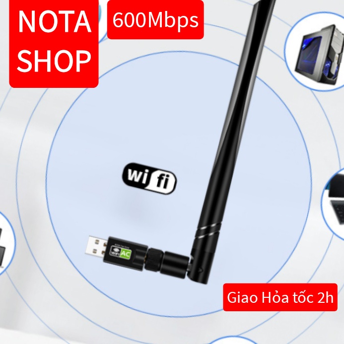 [Hỏa Tốc - BH 6 TH] USB 3.0 Nâng cấp bộ thu wifi 5G, AC 1300Mbps 5Ghz,  Anten dài giúp ổn định giảm lag, tăng tốc độ