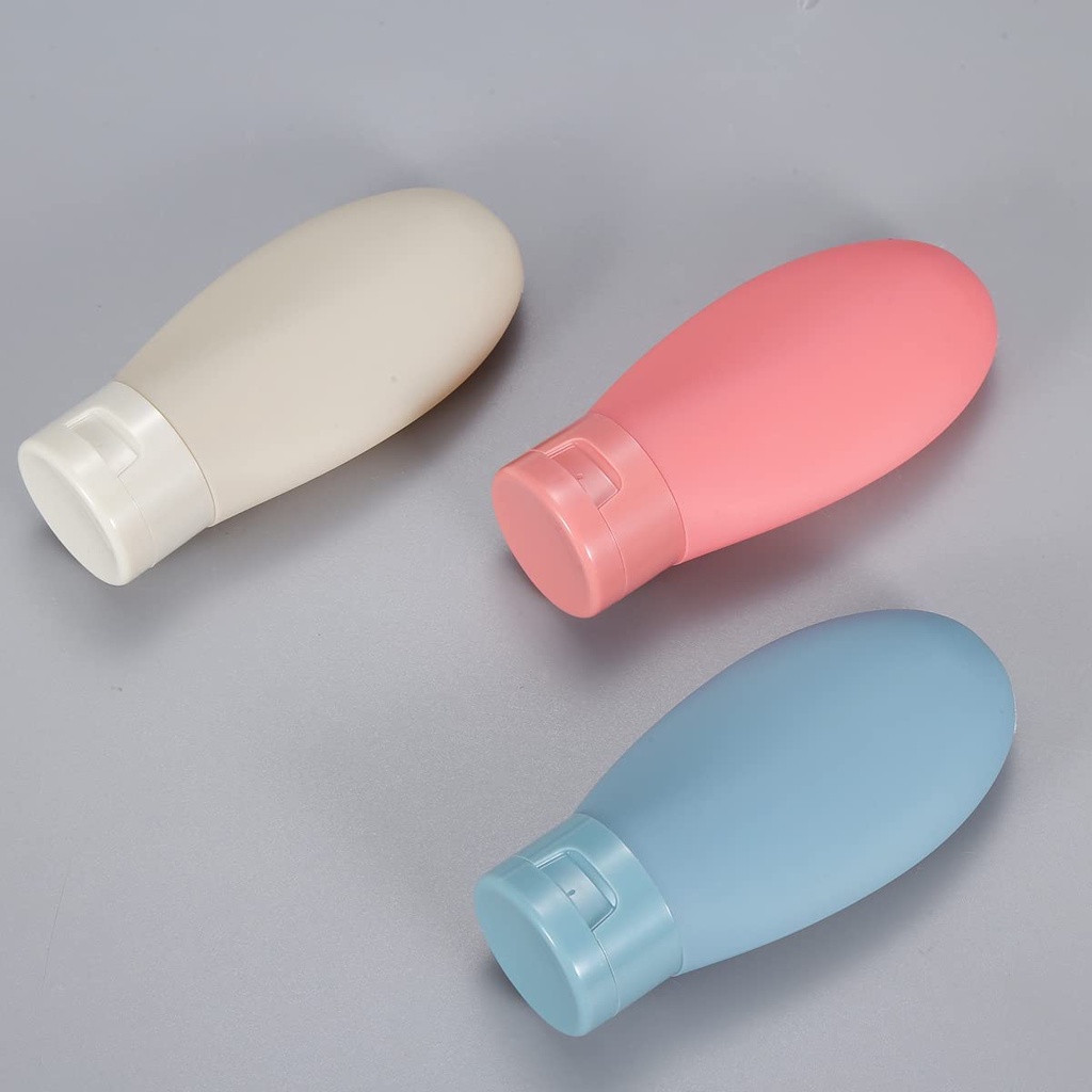 Bộ 3 Chai Silicone Chiết Dầu Gội / Sữa Tắm / Sữa Tắm / Sữa Dưỡng Tiện Dụng Cho Du Lịch