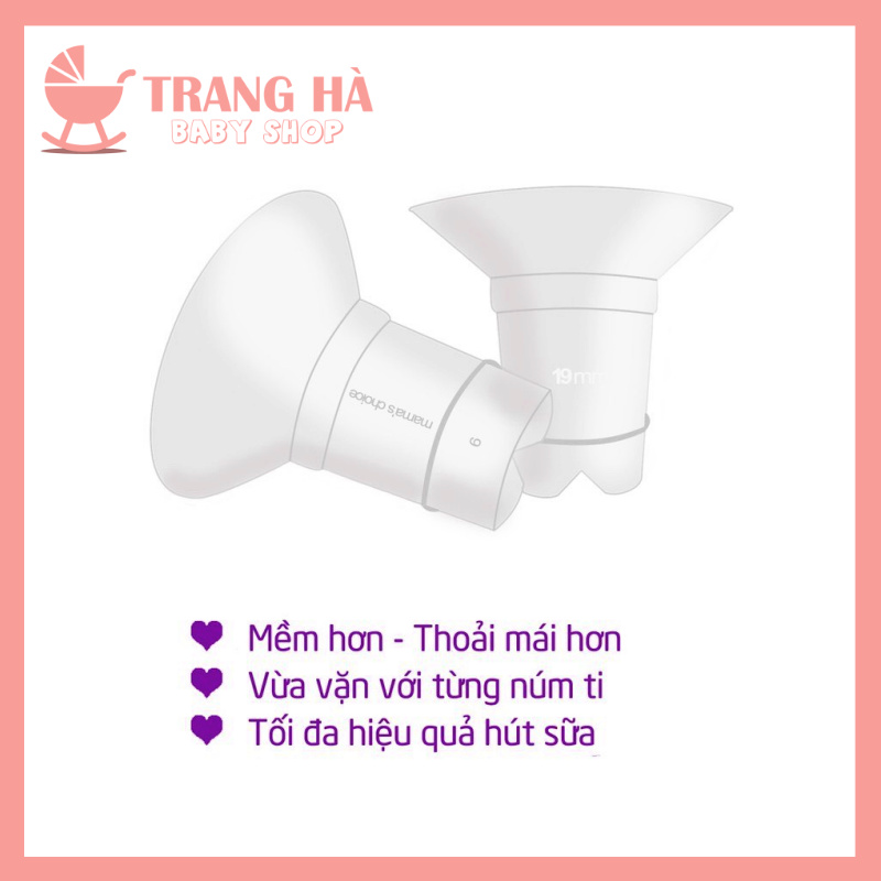 ✔️CHÍNH HÃNG✔️ Trợ Phễu Silicone Mama's Choice Size 17-19-21mm Giảm Size Phễu, Cup Hút Sữa ✔️ Hút Sữa Hiệu Quả và Êm Ái