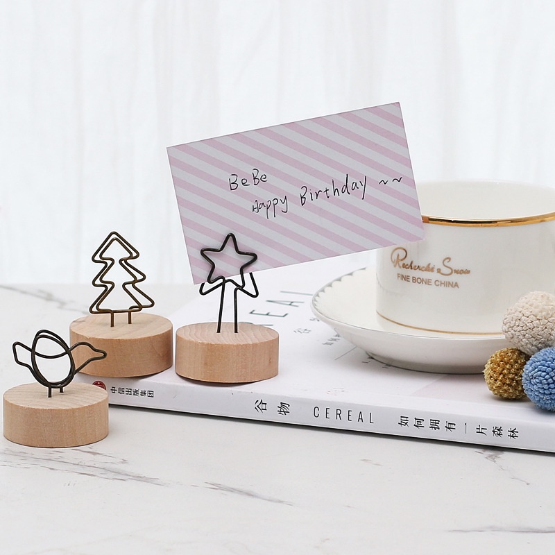 [Merry Christmas] Giá Đỡ Giấy Ghi Chú Để Bàn Trang Trí Phòng Khách Có Thể Tháo Rời