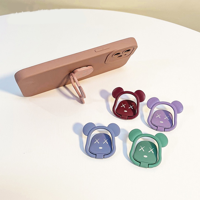 Ring điện thoại, giá đỡ điện thoại hình Bear Brick đủ màu